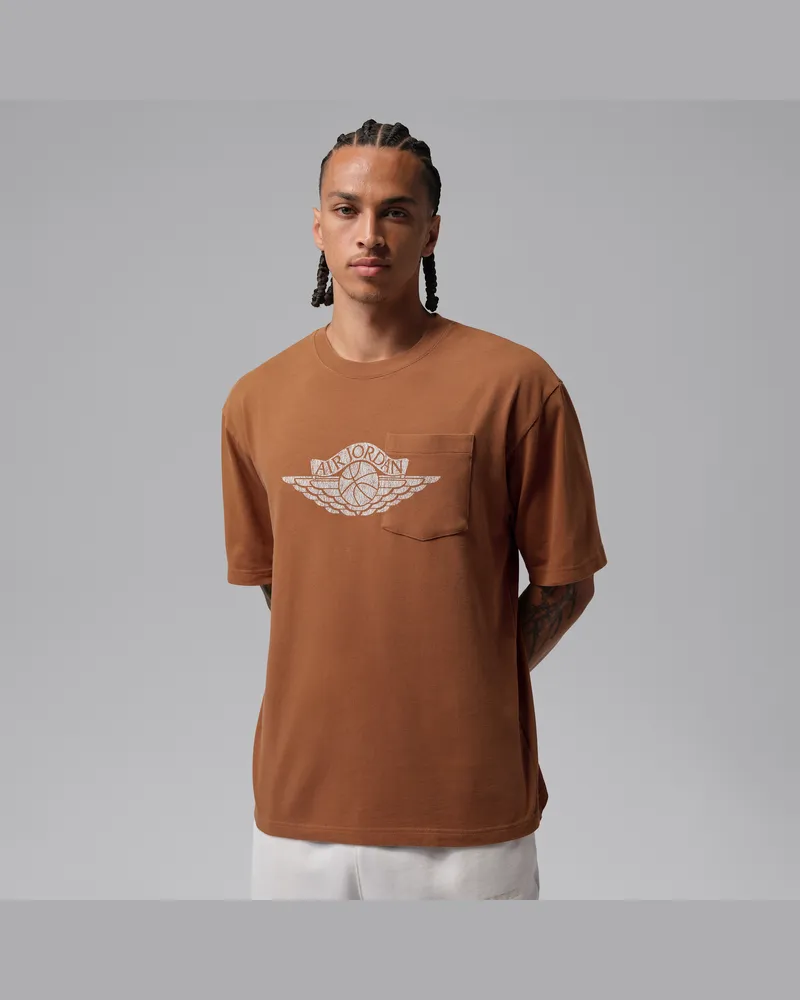 Jordan Flight Essentials T-Shirt mit Tasche (Herren) - Braun Braun