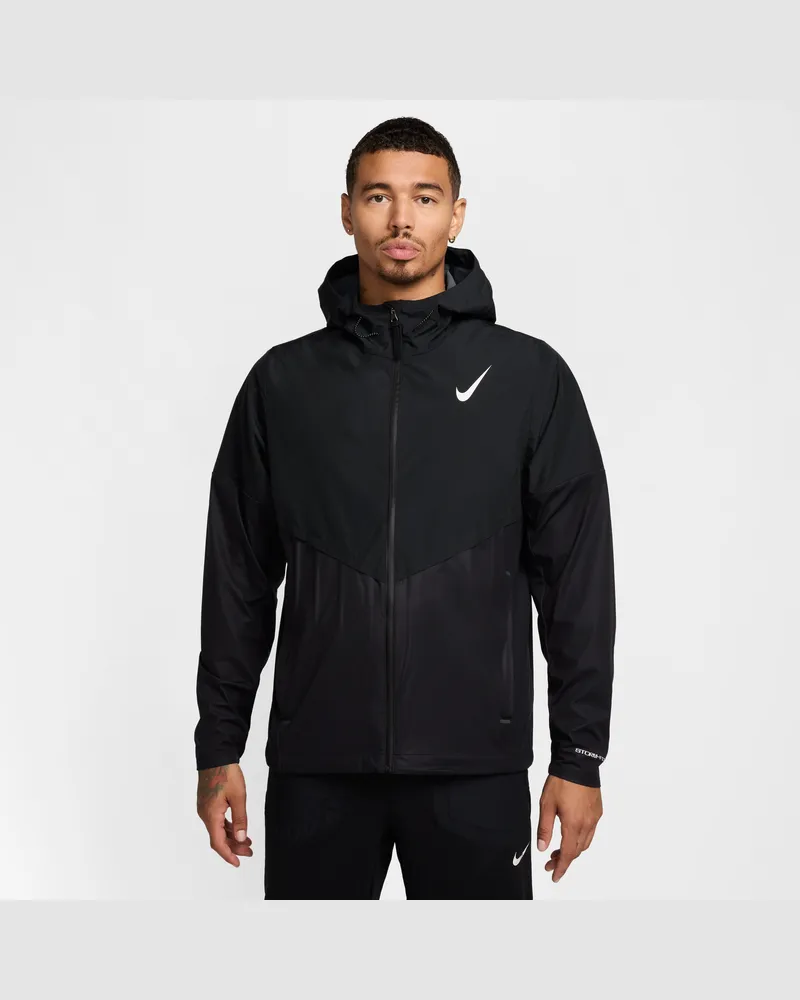 Nike AeroSwift Storm-FIT Aerogami-Laufjacke (Herren) - Schwarz Schwarz