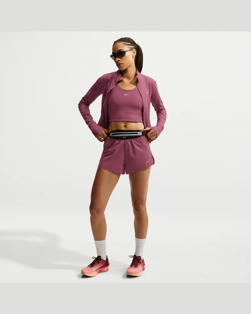 Nike Swft Dri-FIT 2-in-1-Laufshorts mit mittelhohem Bund (Damen) - Rot Rot
