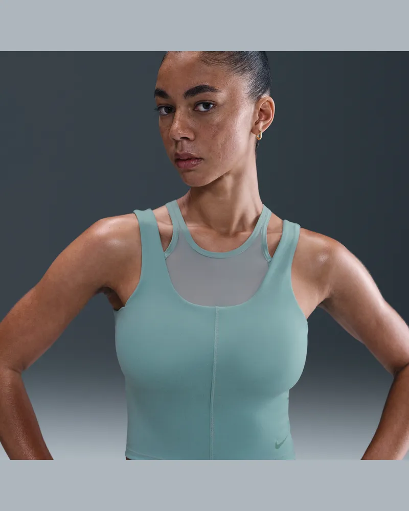 Nike One Fitted Dri-FIT Kurztanktop (Damen) - Grün Grün