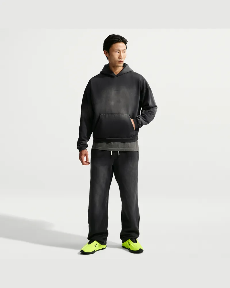 Nike Standard Issue angeraute, schwere Oversize-Basketballhose (Herren) - Grau Grau