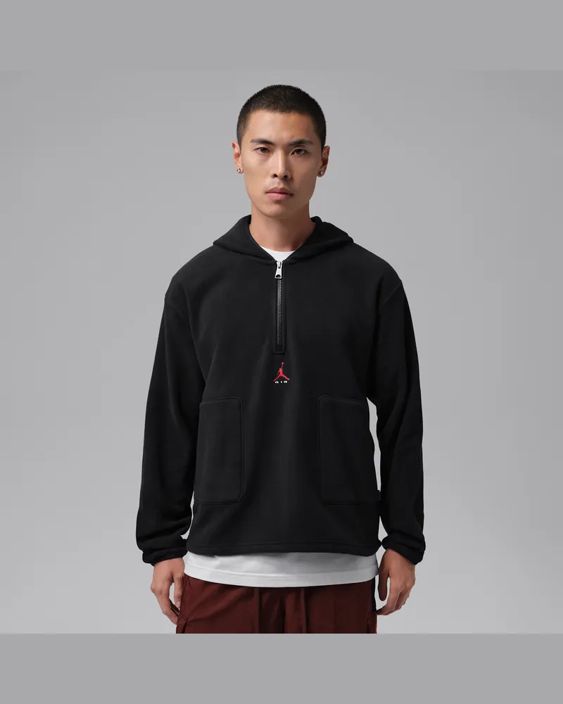 Jordan Essentials Winter-Hoodie aus Fleece mit 1/2-Reißverschluss (Herren) - Schwarz Schwarz