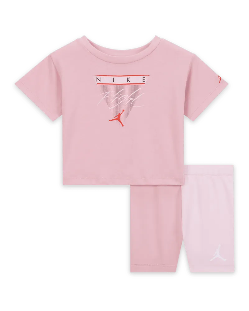 Jordan Mini Me Flight Bike Shorts Set für Babys (12–24 M) - Pink Pink