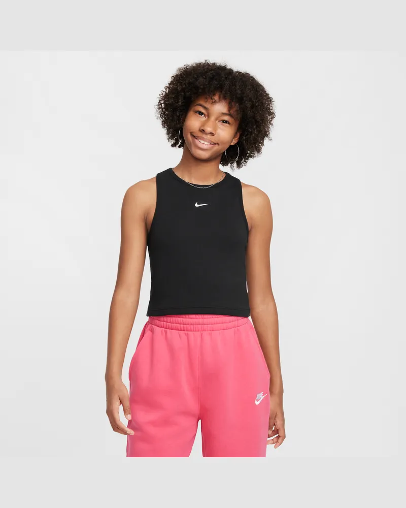 Nike Sportswear geripptes Tanktop (Mädchen) - Schwarz Schwarz