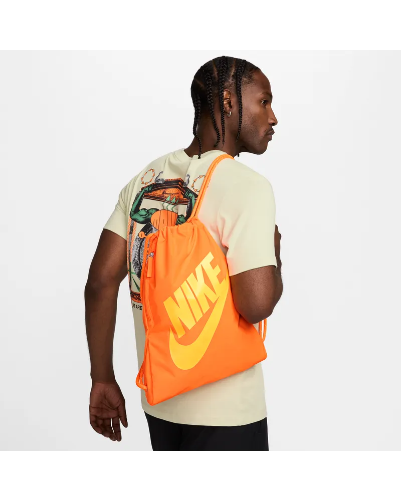 Nike Heritage Tasche mit Kordelzug (13 l) - Orange Orange