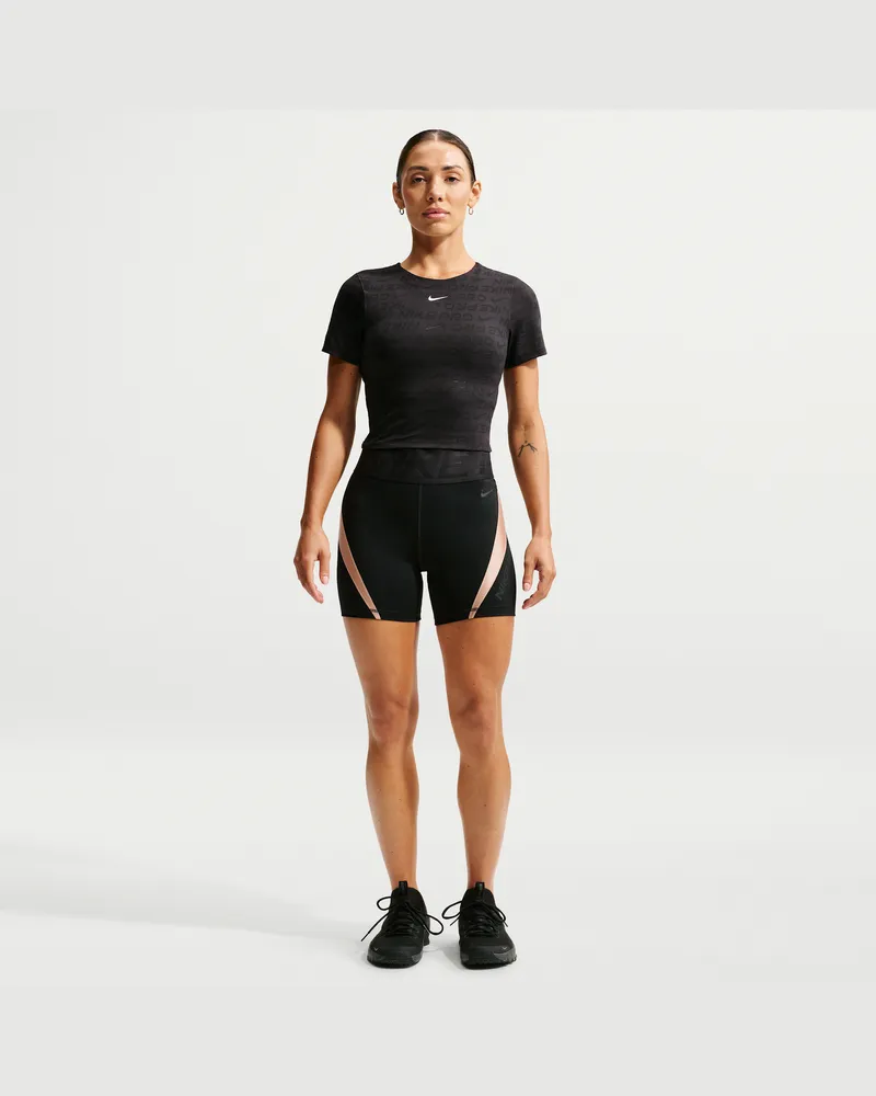 Nike Pro Sculpt Dri-FIT Bike Shorts mit hohem Bund (Damen, ca. 12,5 cm) - Schwarz Schwarz