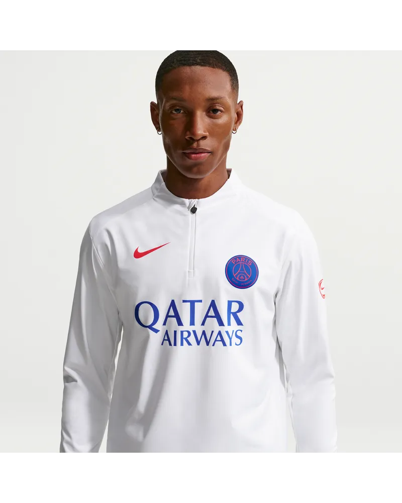 Nike Paris Saint-Germain Strike Third  Dri-FIT Total 90 Fußball-Drill-Oberteil aus Strickmaterial (Herren) - Weiß Weiß
