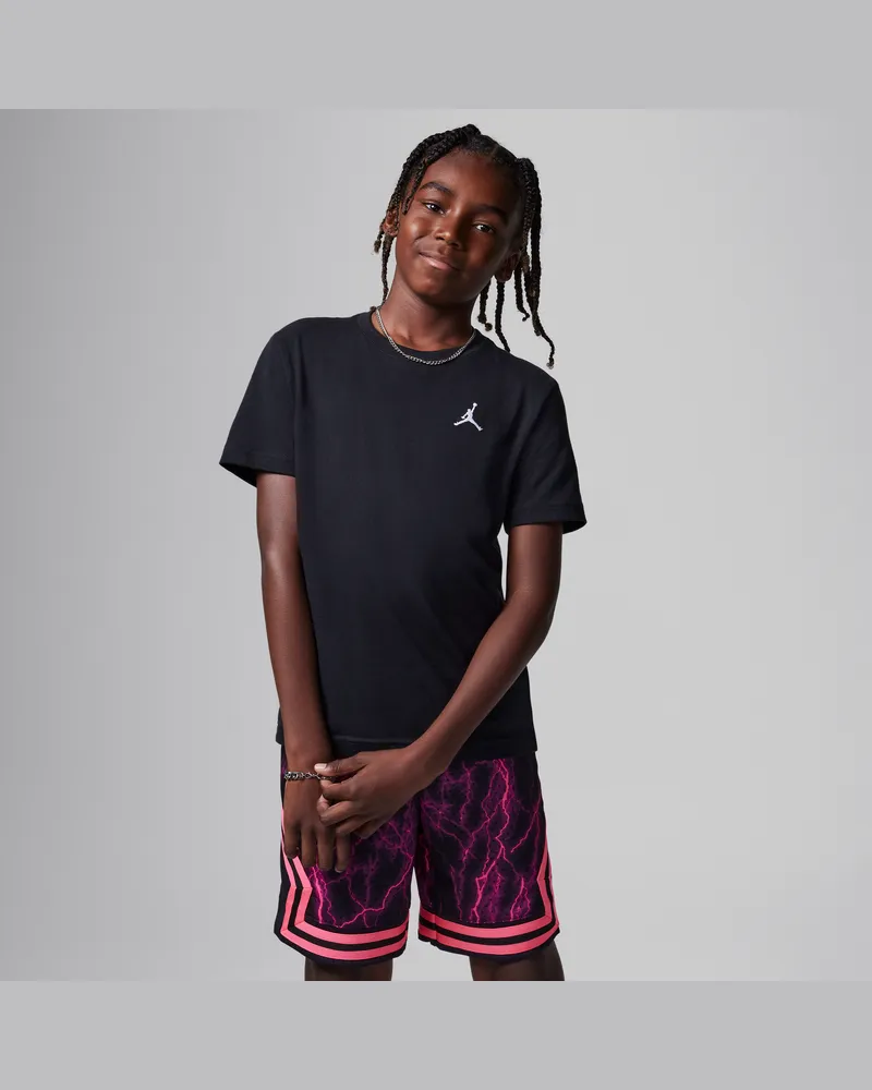 Jordan T-Shirt mit Jumpman Air-Stickerei (ältere Kinder) - Schwarz Schwarz