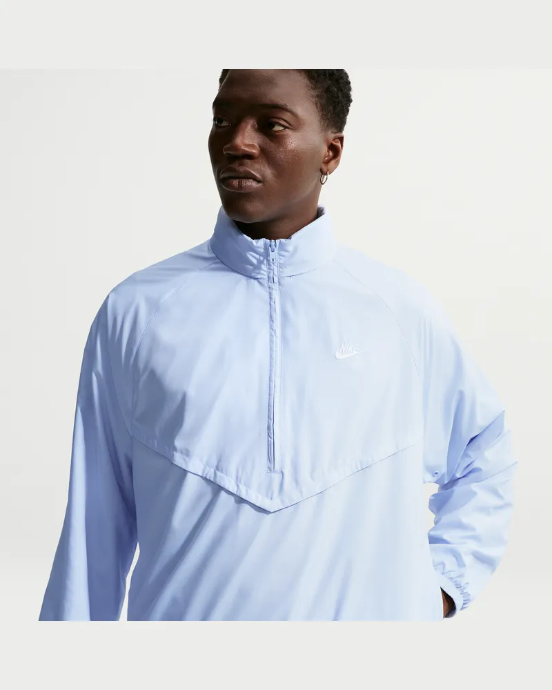 Nike Windrunner Leichte Jacke mit Halbreißverschluss (Herren) - Blau Blau