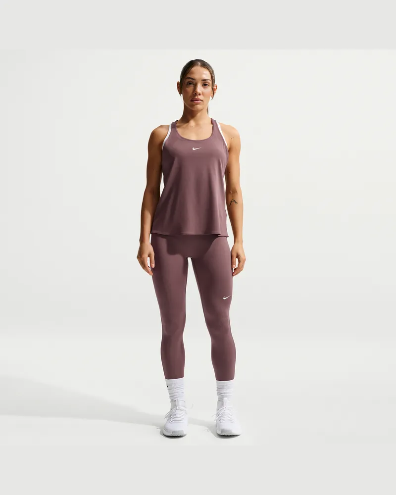 Nike Pro Leggings in voller Länge mit halbhohem Bund für Damen - Lila Lila
