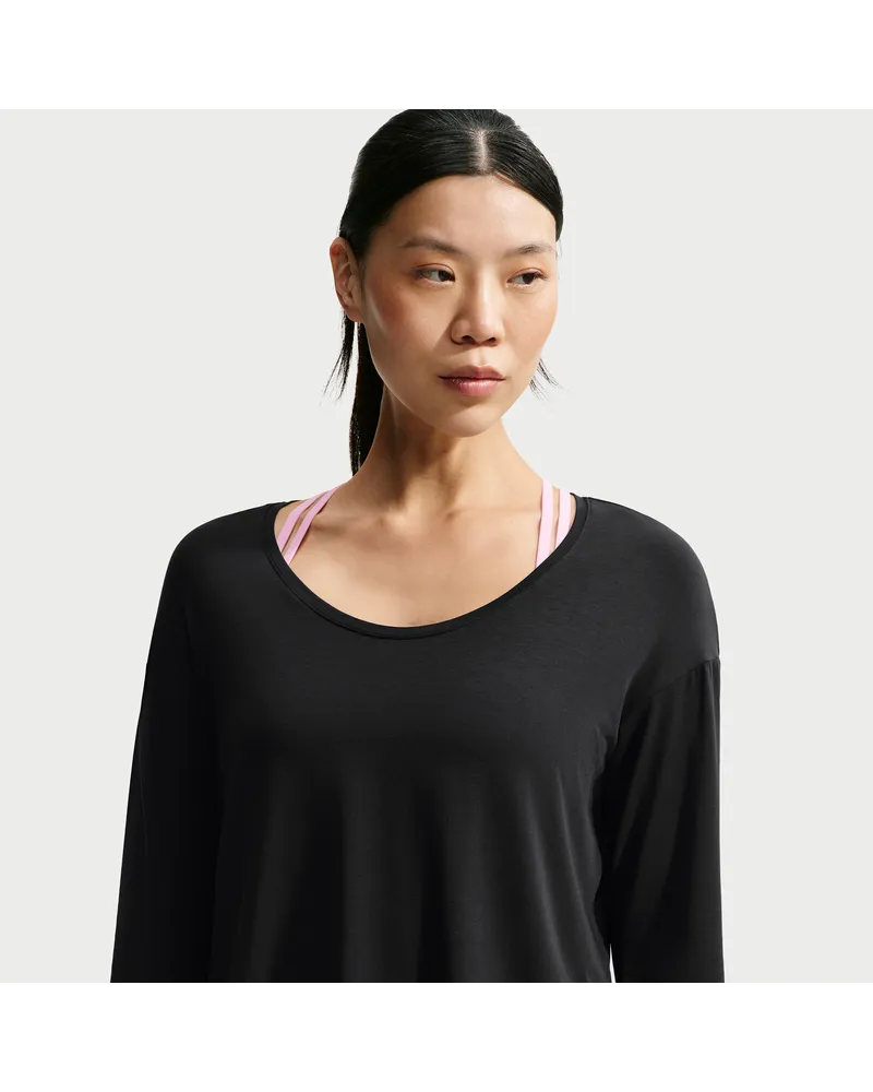 Nike Zenvy Dri-FIT Longsleeve für Damen - Schwarz Schwarz