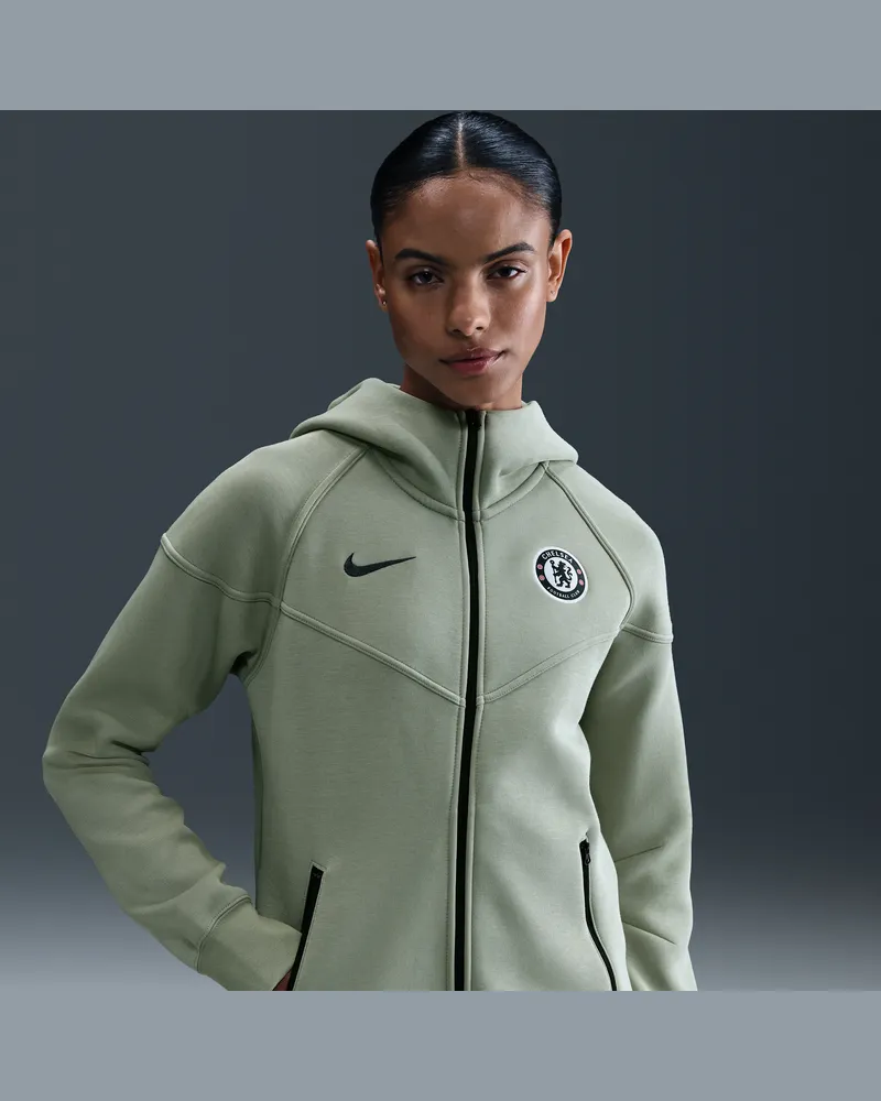 Nike FC Chelsea Tech Windrunner  Football Fleece-Kapuzenjacke (Damen) - Grün Grün