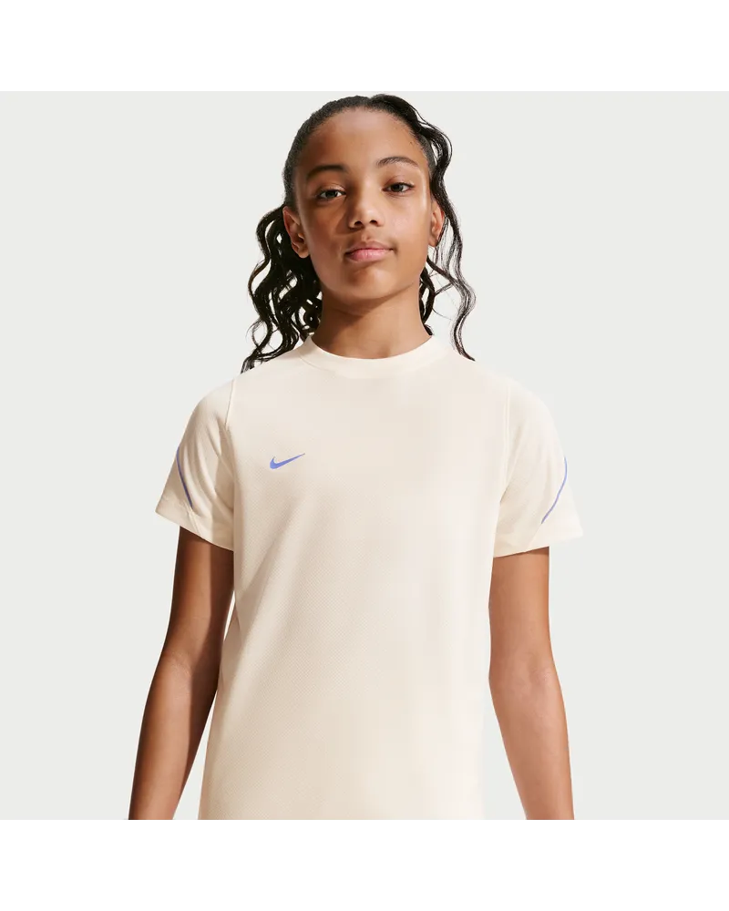Nike Strike Dri-FIT Kurzarm-Fußballoberteil (ältere Kinder) - Braun Braun