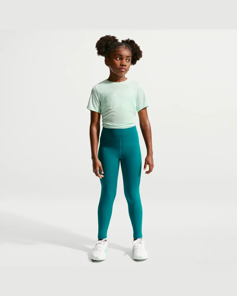 Nike One Dri-FIT-Leggings mit hohem Taillenbund für ältere Kinder (Mädchen) - Blau Blau