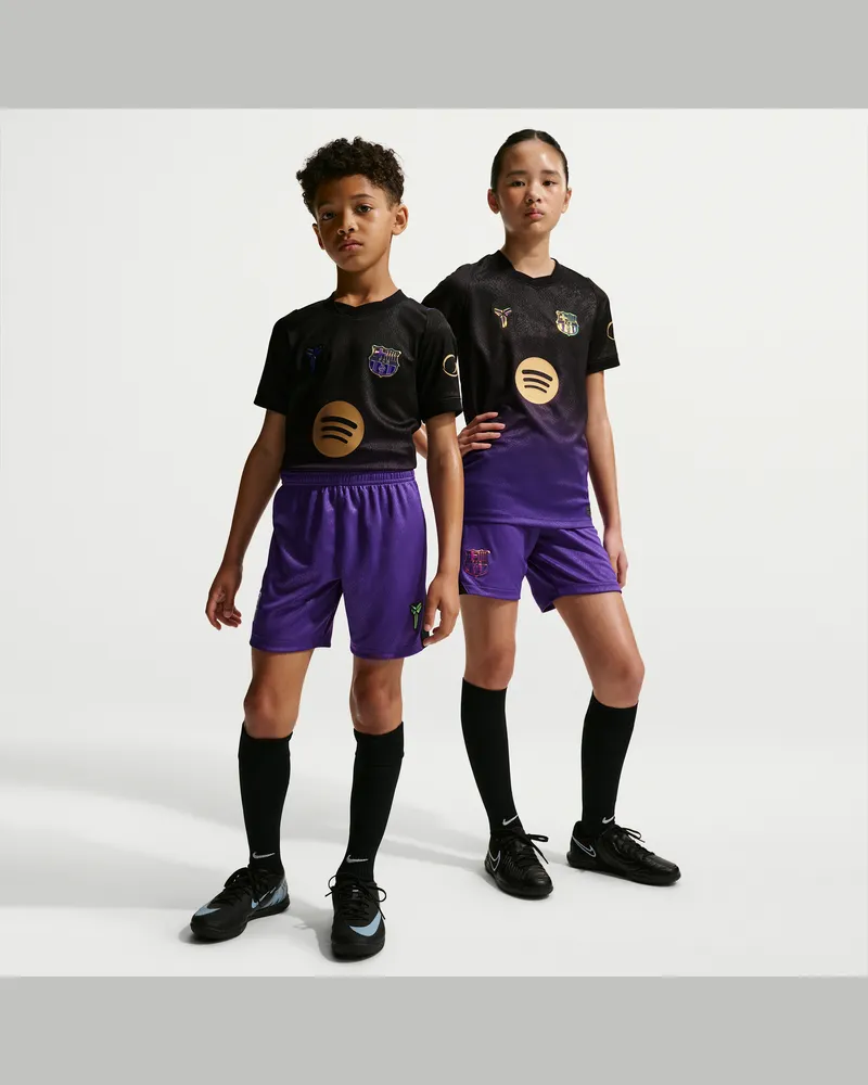 Nike FC Barcelona 2026/27 Stadium Away Kobe Dri-FIT Replika-Fußballshorts (ältere Kinder) - Lila Lila