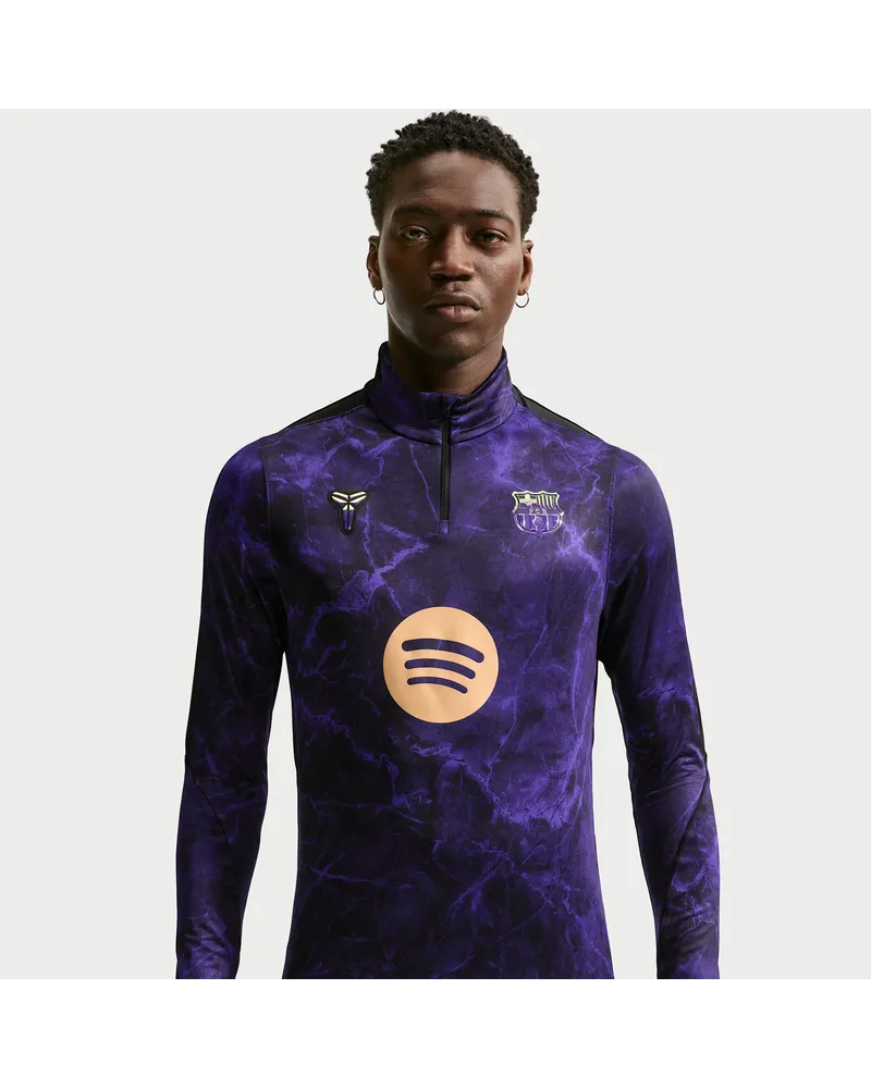 Nike FC Barcelona Strike Away Kobe Dri-FIT Pre-Match-Fußballoberteil aus Strickmaterial (Herren) - Lila Lila
