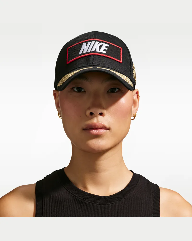 Nike Club strukturierte Racing Cap - Schwarz Schwarz