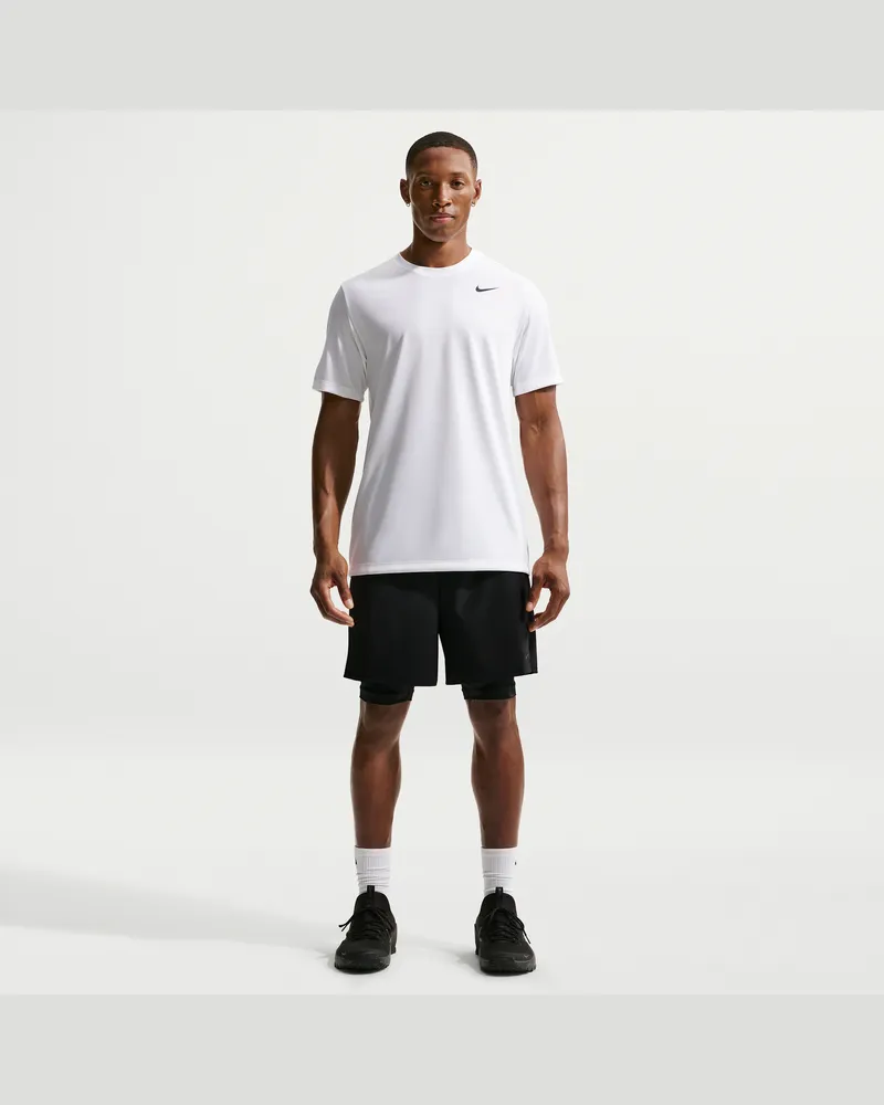 Nike Unlimited vielseitige Dri-FIT 2-in-1-Shorts (ca. 18 cm) für Herren - Schwarz Schwarz