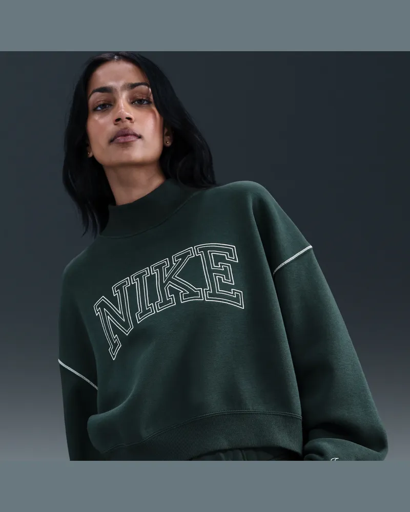 Nike Sportswear Phoenix Fleece Stehkragen-Sweatshirt für Damen - Grün Grün