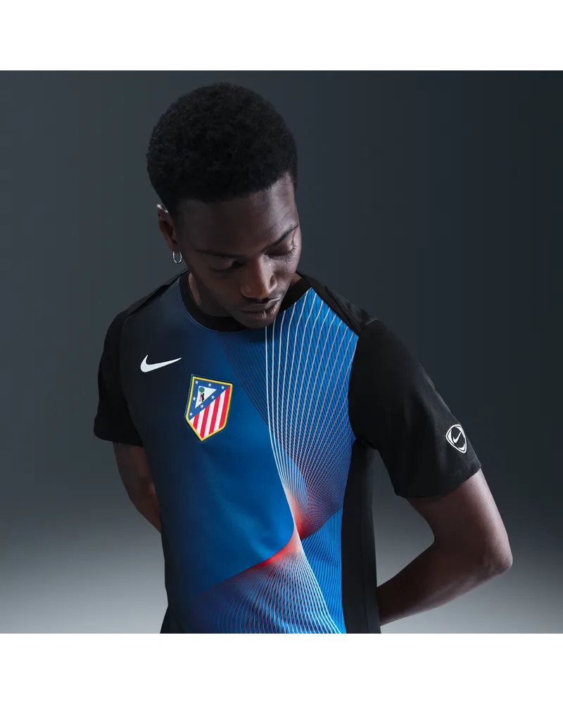 Nike Atlético Madrid Academy Pro Third  Dri-FIT Total 90 Pre-Match-Fußballoberteil (Herren) - Schwarz Schwarz