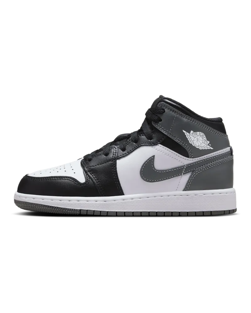 Jordan Air  1 Mid Schuh für ältere Kinder - Schwarz Schwarz