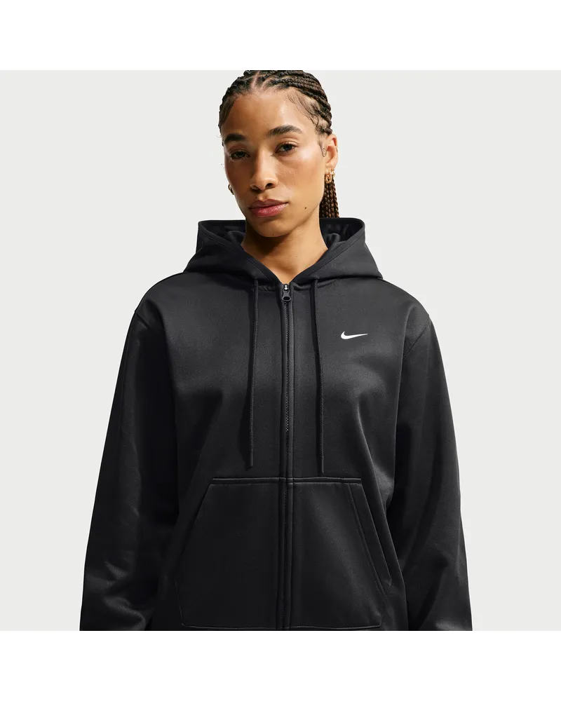 Nike Studio Fleece Sport Therma-FIT Kapuzenjacke (Damen) - Schwarz Schwarz