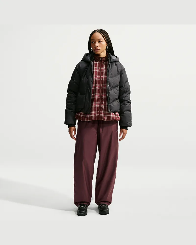 Nike weite wendbare Hose mit Karomuster (Damen) - Lila Lila