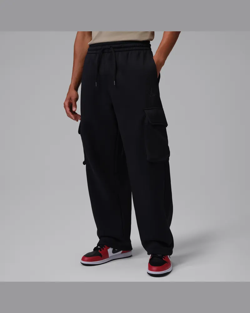 Jordan Brooklyn Oversize-Fleece-Cargohose (Herren) - Schwarz Schwarz