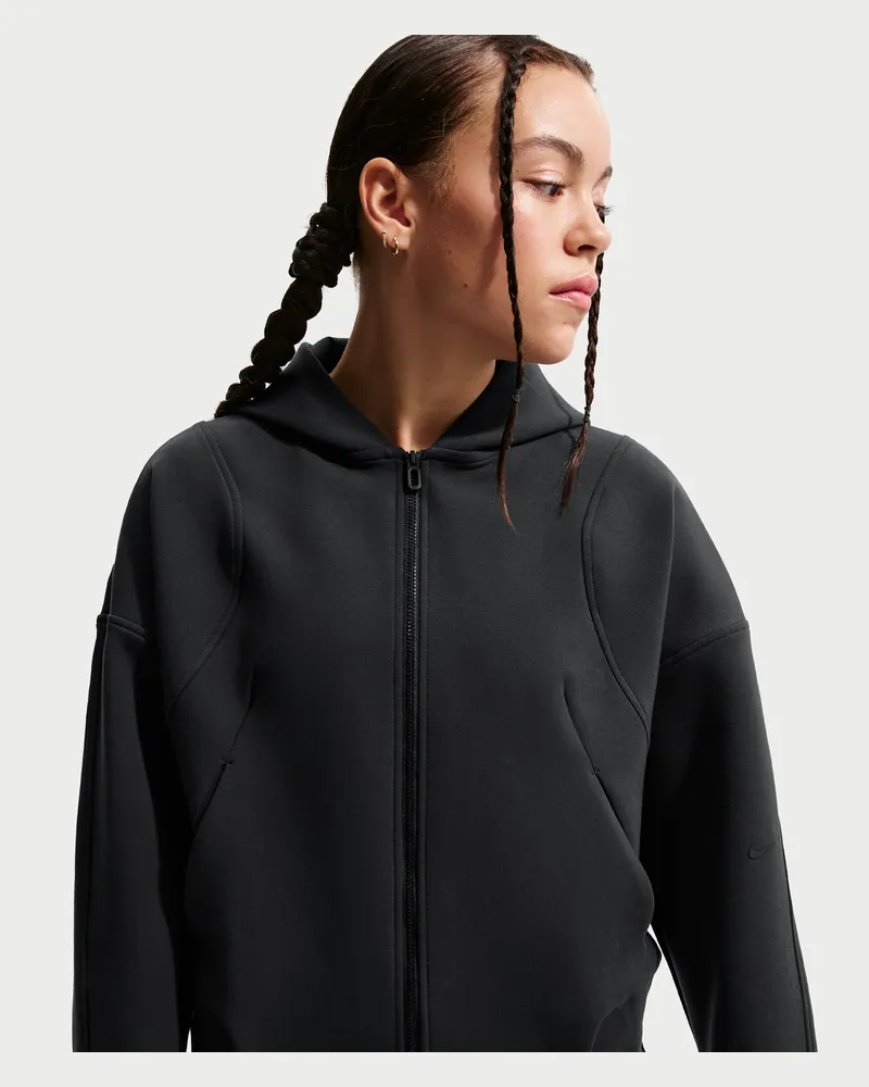 Nike MAVN Strick-Kapuzenjacke mit Therma-FIT-Technologie für Mädchen - Schwarz Schwarz