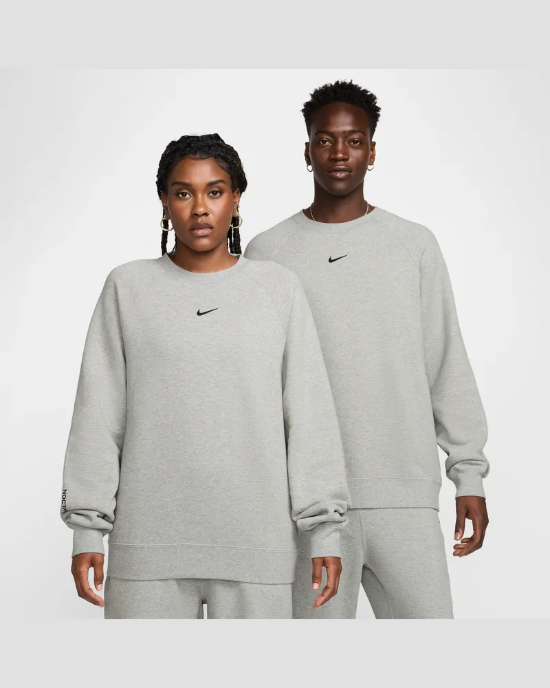 Nike NOCTA CS Fleece-Pullover mit Rundhalsausschnitt (Herren) - Grau Grau