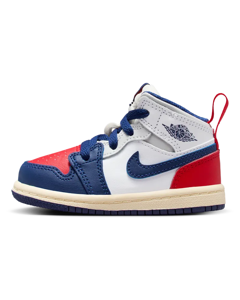 Jordan 1 Mid Schuh für Babys und Kleinkinder - Weiß Weiß