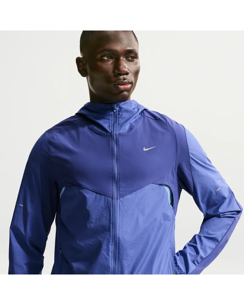 Nike Stride Plus Repel-Laufjacke (Herren) - Blau Blau