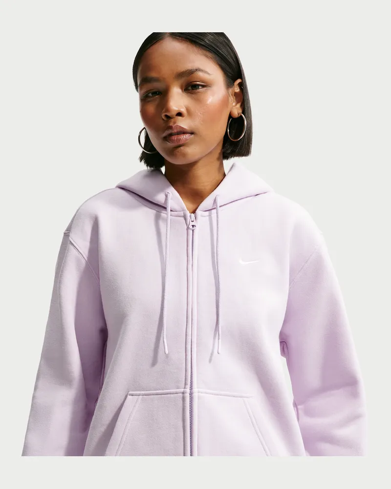 Nike Studio Fleece mittelschwere Kapuzenjacke (Damen) - Lila Lila