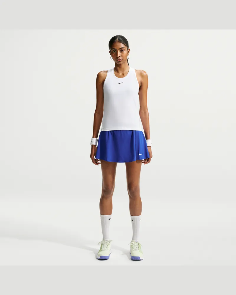 Nike Victory Dri-FIT gerüschter Tennisrock (Damen) - Blau Blau