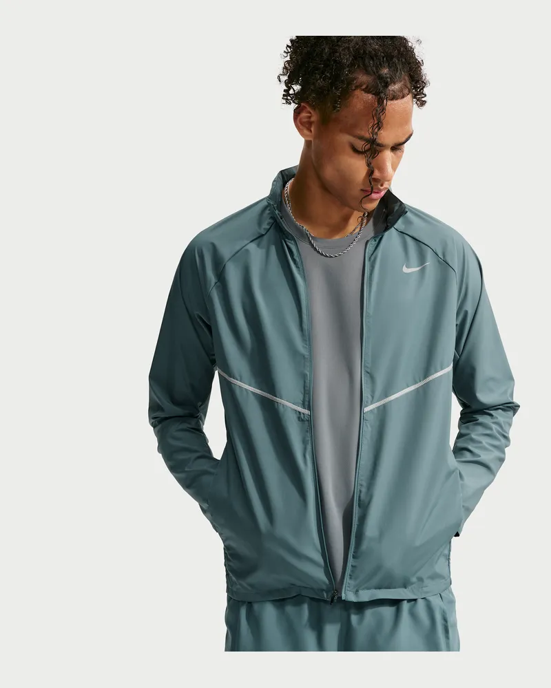 Nike Miler Repel Laufjacke mit UV-Schutz (Herren) - Grau Grau