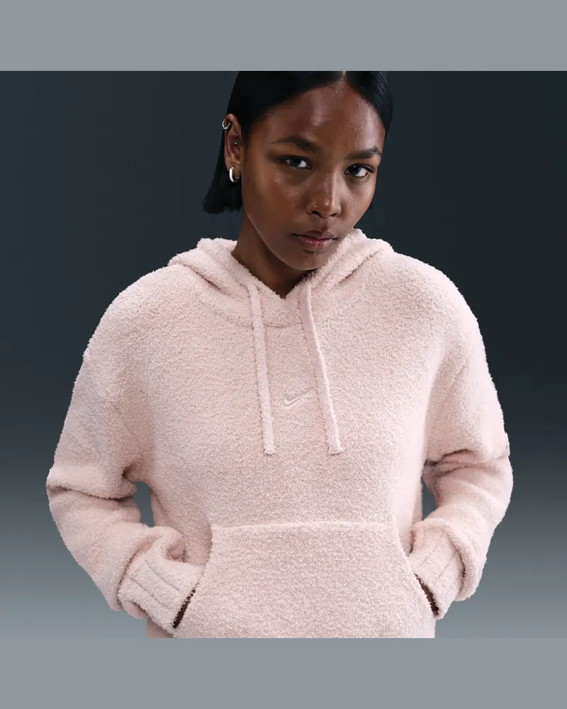 Nike Phoenix Cozy Bouclé weiter Strick-Hoodie (Damen) - Pink Pink