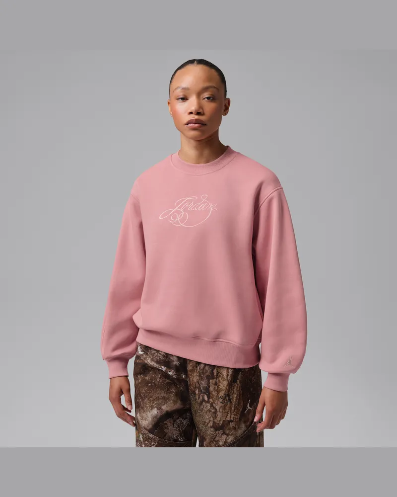 Jordan Brooklyn Fleece Fireside Sweatshirt mit Rundhalsausschnitt für Damen - Pink Pink