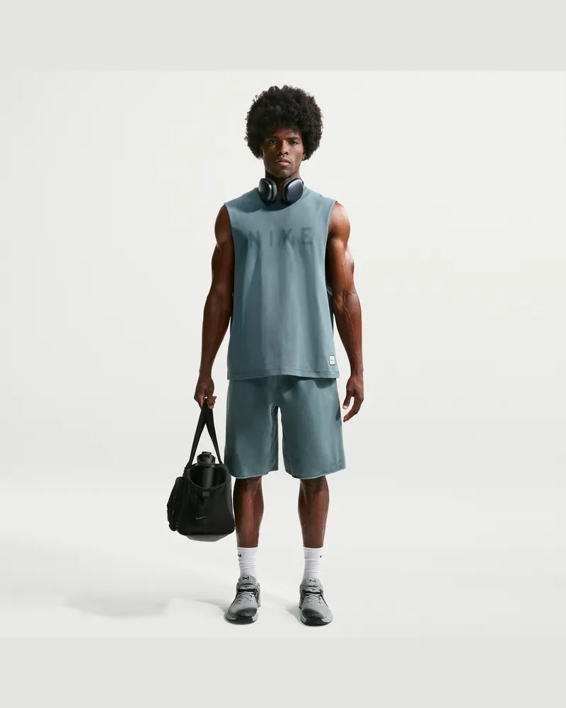 Nike N.A.C Dri-FIT Fleece-Trainingsshorts (Herren) - Grau Grau