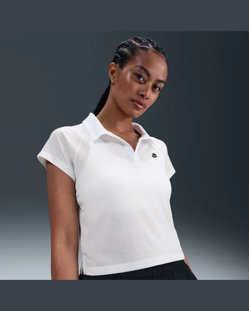 Nike Retro-Polo-Oberteil in schmaler Passform (Damen) - Weiß Weiß