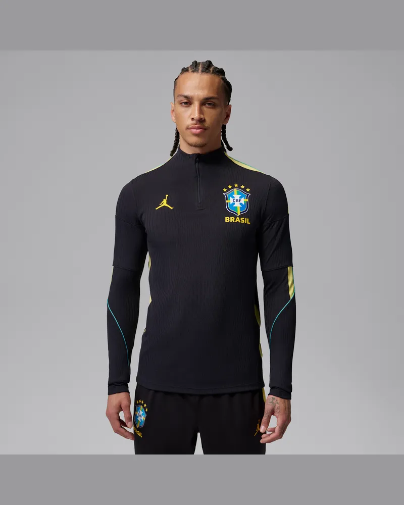 Jordan Brasilien Strike Elite  Dri-FIT ADV Drill-Fußballoberteil aus Strickmaterial (Herren) - Schwarz Schwarz