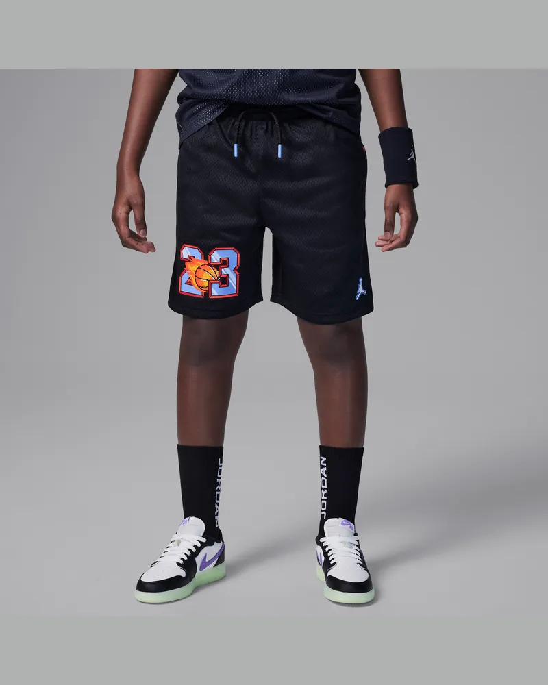 Jordan Customized Air Flame-Shorts (ältere Kinder) - Schwarz Schwarz