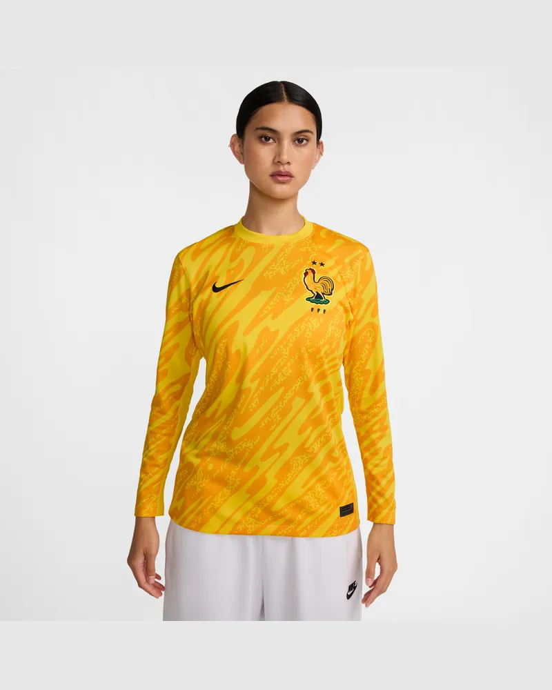 Nike FFF 2024 Stadium Goalkeeper  Replika Fußballtrikot mit Dri-FIT-Technologie für Damen - Gelb Gelb