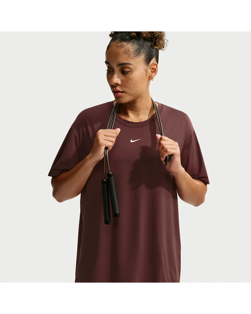 Nike One Dri-FIT-Kurzarmshirt für Damen - Lila Lila