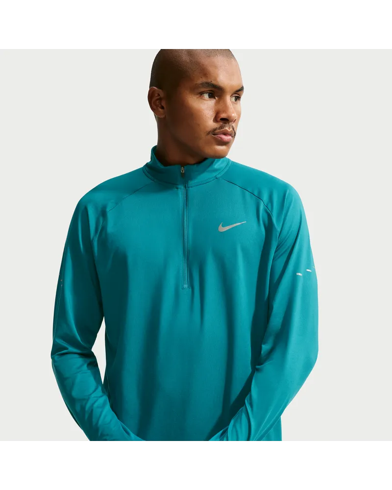 Nike Stride Mid Layer mit Dri-FIT-Technologie und Halbreißverschluss fürs Laufen (Herren) - Blau Blau