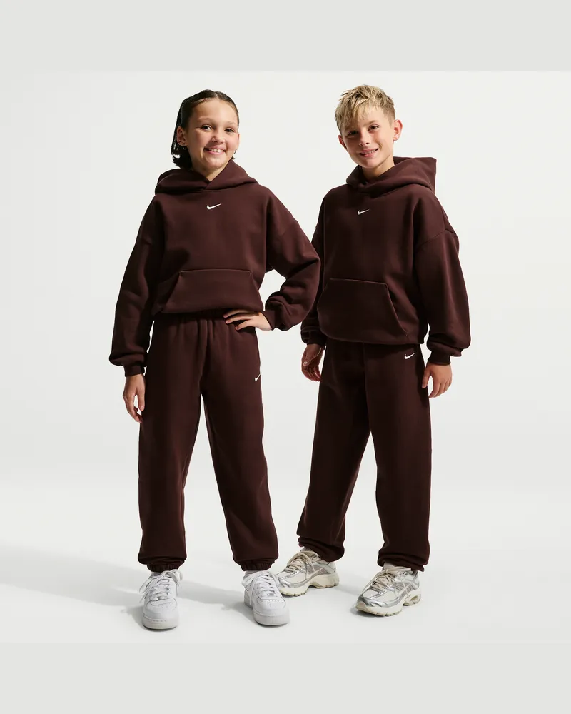 Nike Solo Swoosh Fleece-Hose mit Bündchen (Kinder) - Lila Lila