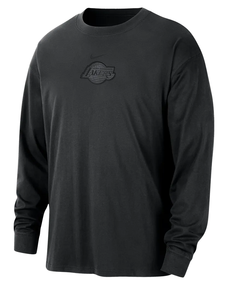 Nike Los Angeles Lakers Courtside Premium Essential  NBA-Longsleeve T-Shirt (Herren) - Schwarz Schwarz