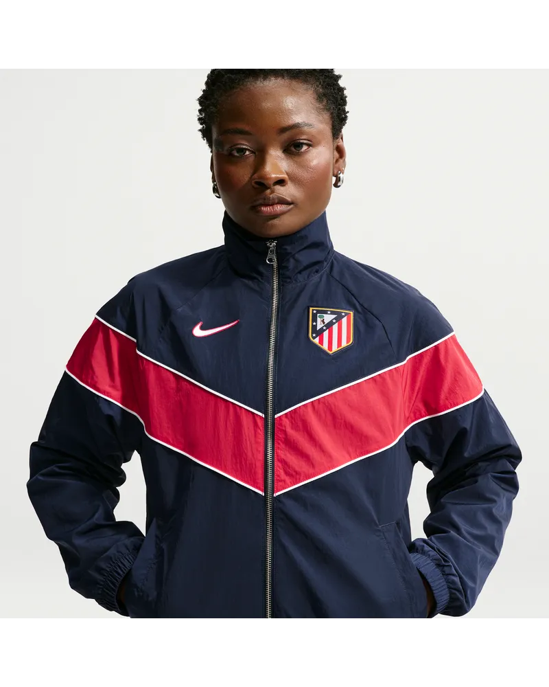 Nike Atlético Madrid  Windrunner Third weite UV-Webjacke mit durchgehendem Reißverschluss (Damen) - Blau Blau