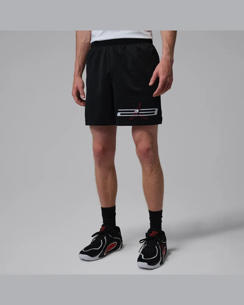 Jordan Dri-FIT Mesh-Shorts mit Grafik für Herren - Schwarz Schwarz