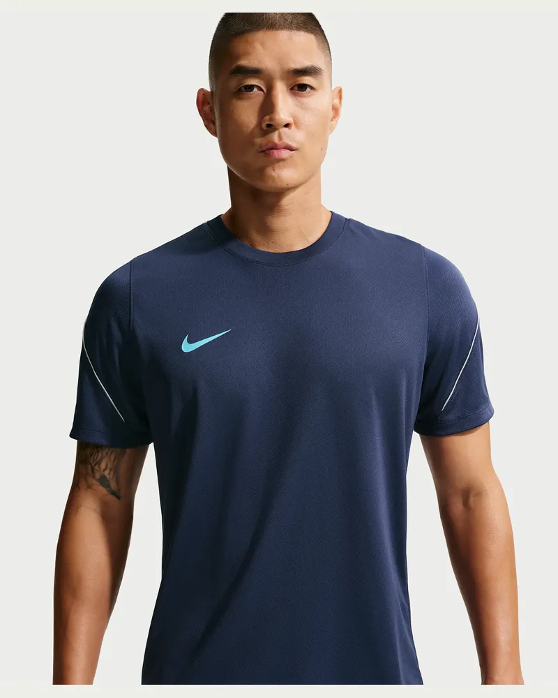 Nike Strike Dri-FIT Kurzarm-Fußballoberteil für Herren - Blau Blau