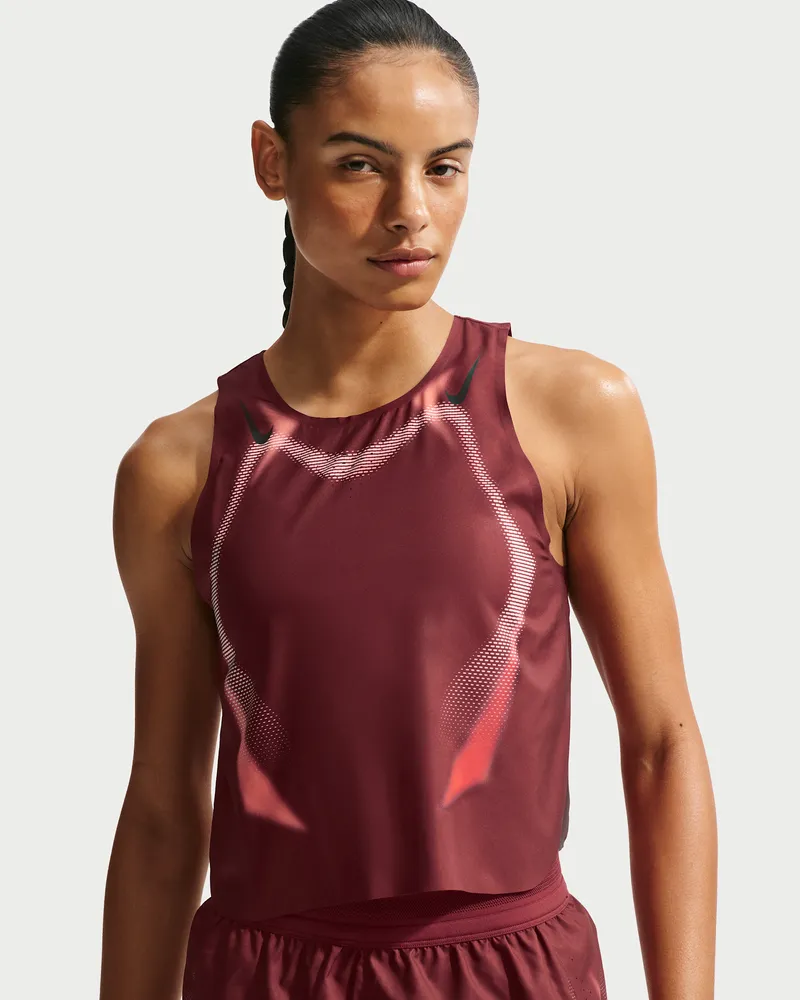 Nike AeroSwift Dri-FIT-ADV-Lauf-Tanktop im Crop-Design für Damen - Rot Rot